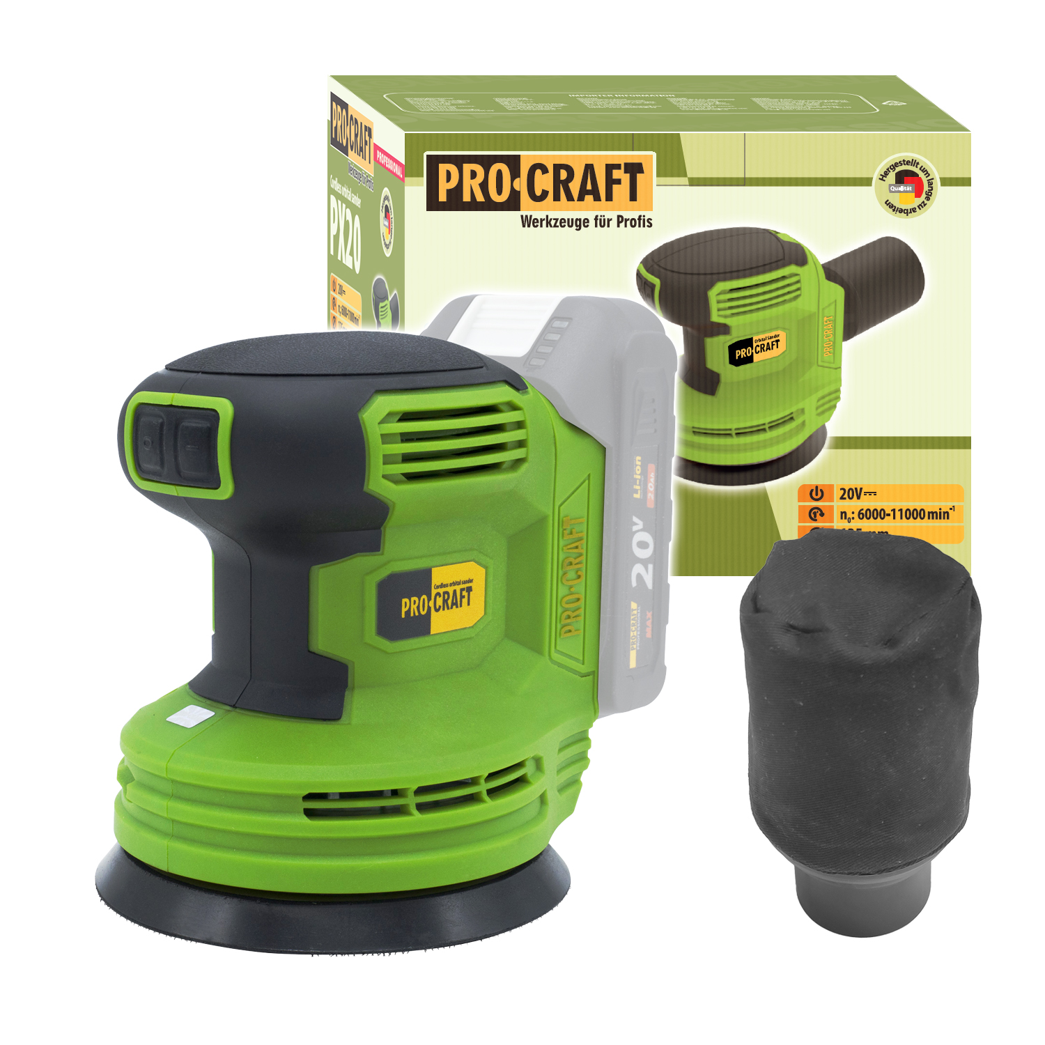 Aku excentrická bruska Procraft PX20 | PX20